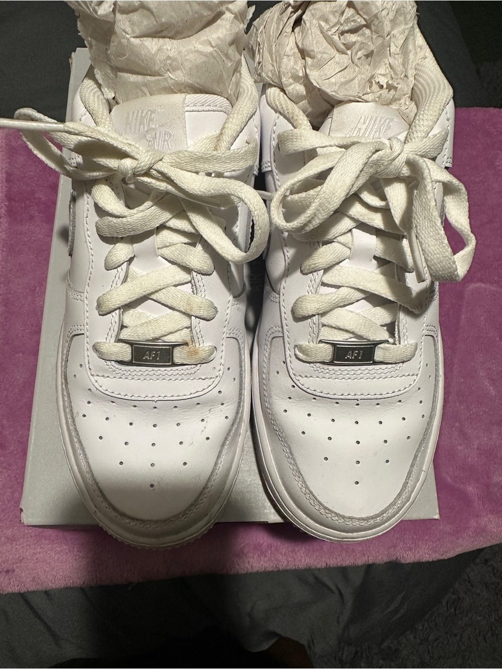 Nike White Low Air-force One 6y